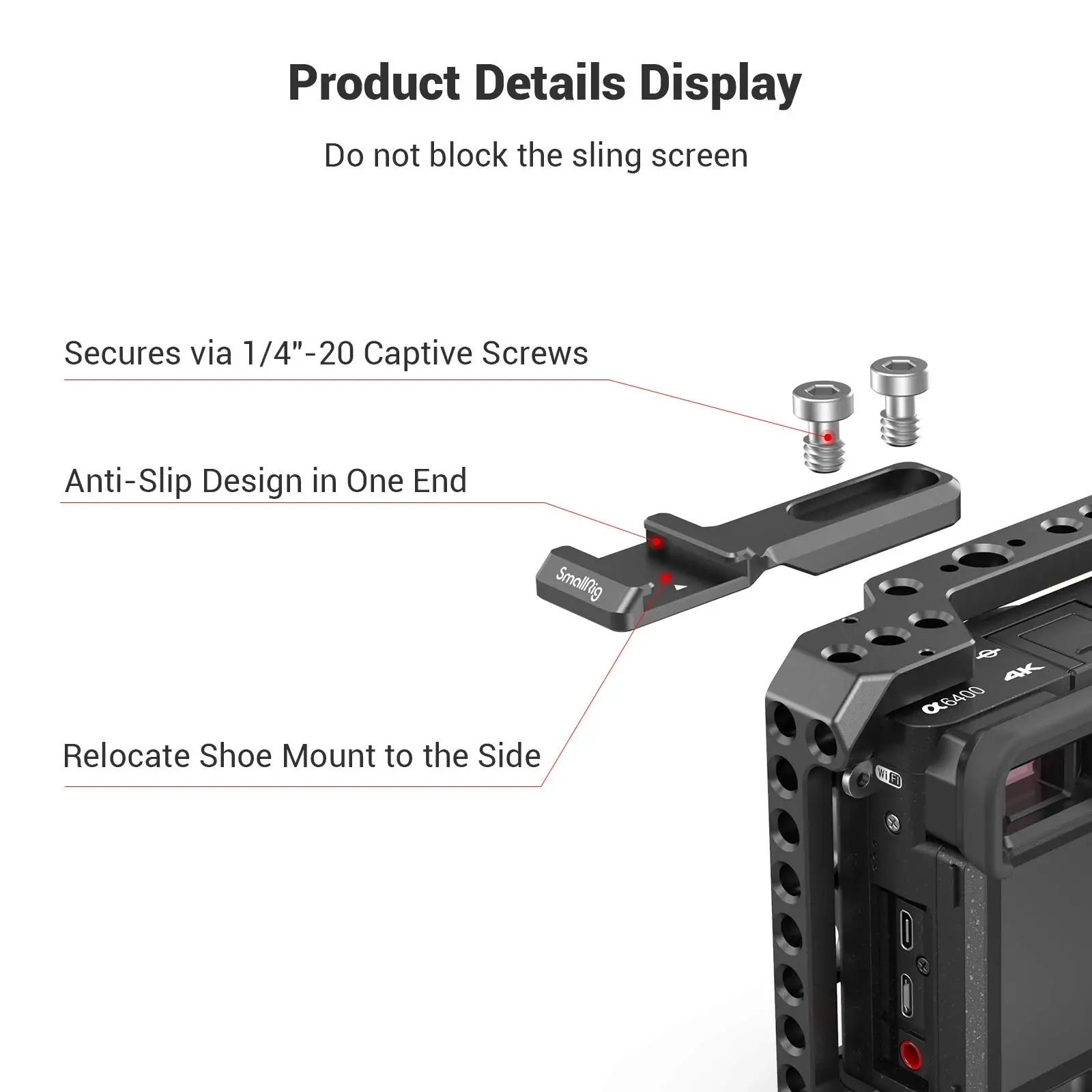 Удлинитель для холодного башмака SmallRig, аксессуары для микрофона EVF и камеры-2879