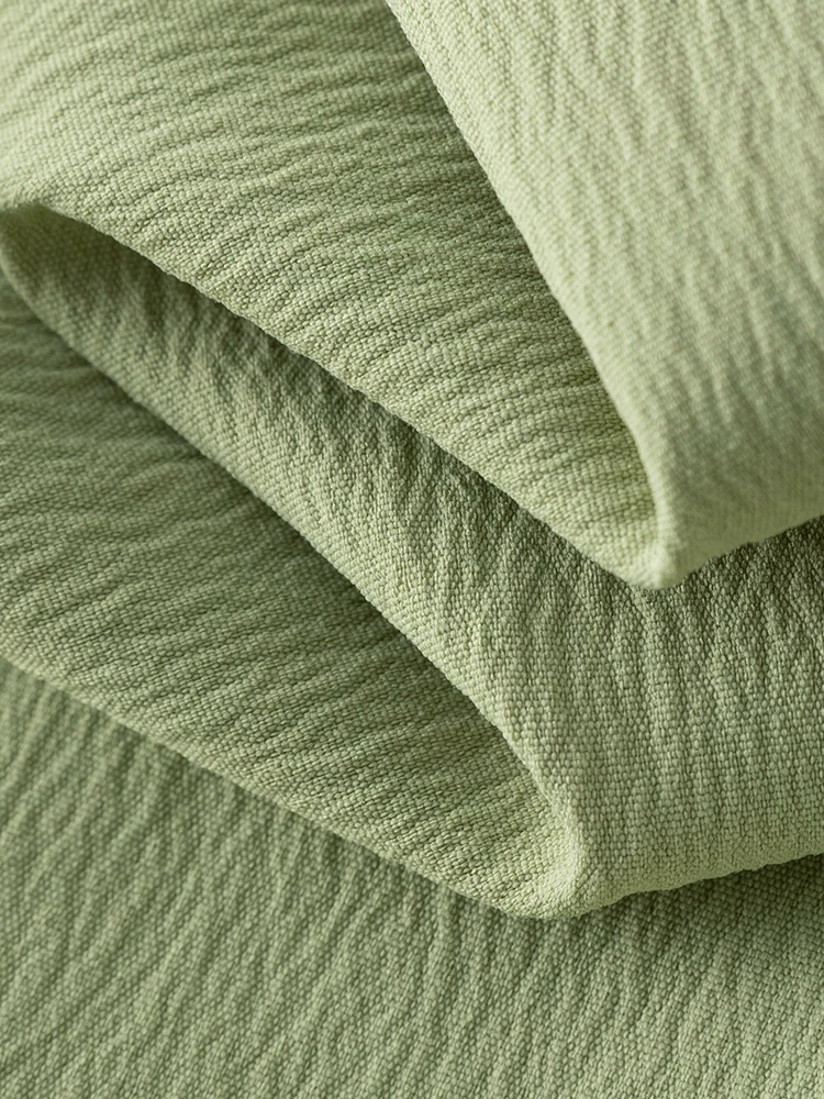 DUSHU Women Short Sleeve Chiffon Green Blouses V-Neck Temperament Summer Thin Office Lady Beige Short Shirt Tops 24DS82545