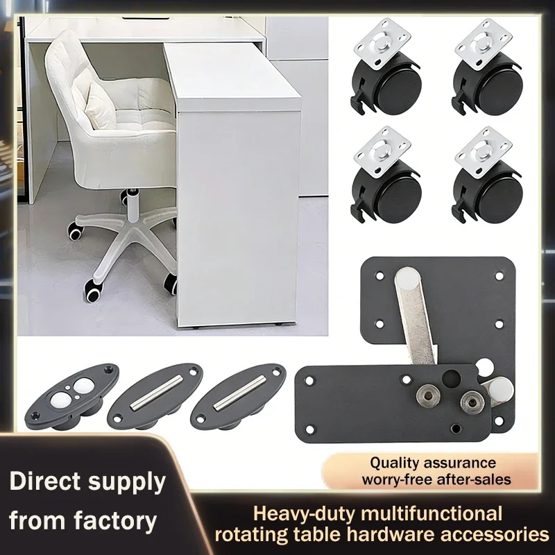 Heavy Duty Swivel Desk Hardware 90 Degree For Dining Table Bar High Load Capacity Folding Table Multifunctional Connector