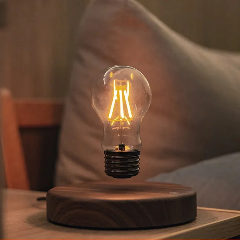 자기 부상 램프 창의력 플로팅 유리 LED 전구, 홈 오피스 책상 장식, 생일 선물, 침실 머리판 장식