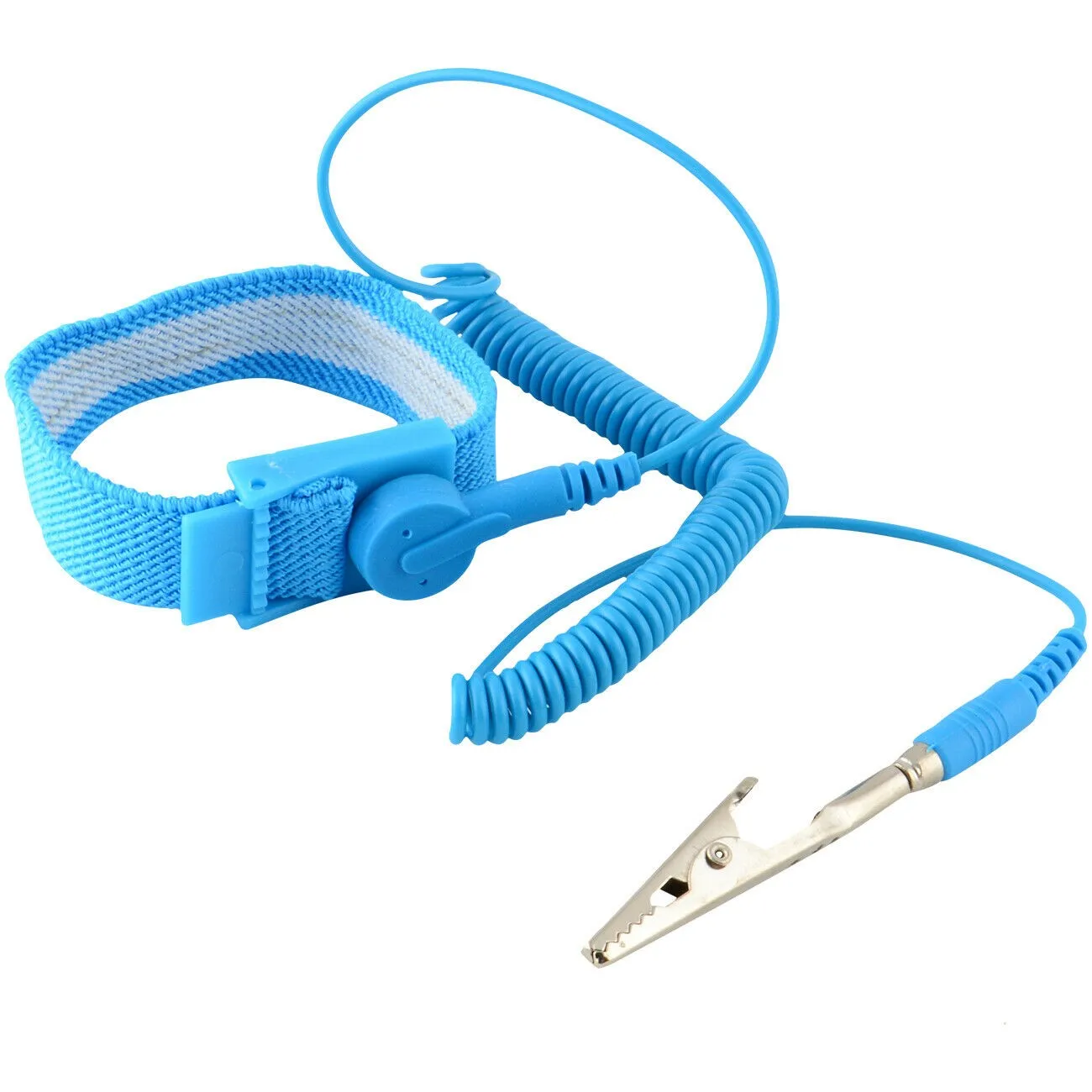 

1Pc 180cm Anti-Static Wrist Strap Blue Anti-Static ESD Strap With Grounding Wires For Alligator Clip Protective Accessories