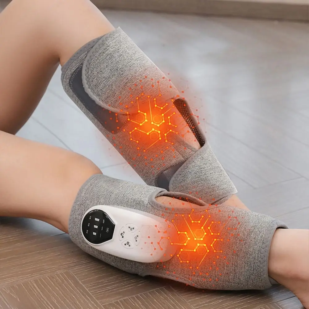 Ohio eur électrique intelligent à compression d'air pour les jambes, vibration de l'airbag, masseur de mollet, pétrissage du sang, surpoids de vache, compresse chaude