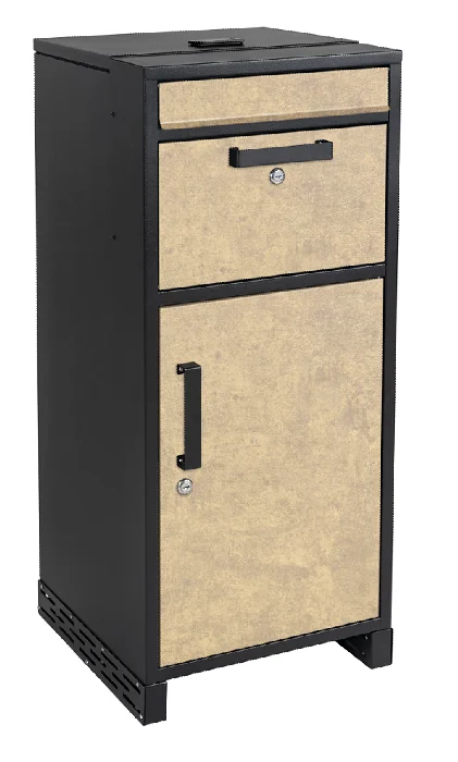 Patented Metal Garden Storage Parcel Drop Box Wall Mounted Steel Letter Post With Lock Take Out Settings Outdoor Use