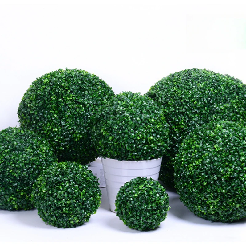 Artificial Plant Ball Topiary Tree Boxwood Home Outdoor Wedding Party Decoration Artificial Wedding Birthday Banquet Green Plant