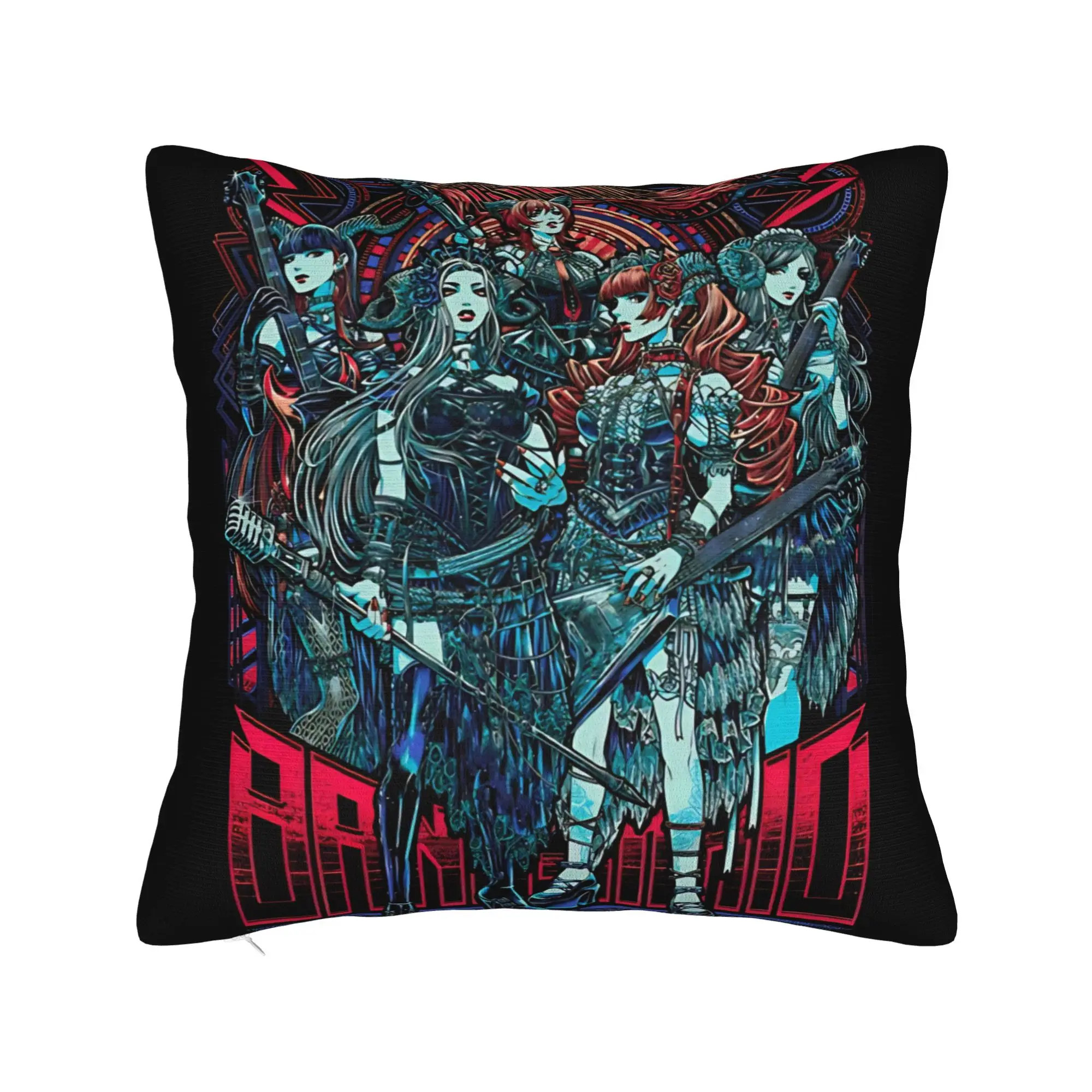 Conqueror Beauty of The Music Square - Housses de coussin Band Maid, housse de coussin décorative amusante pour la maison, 45x45cm
