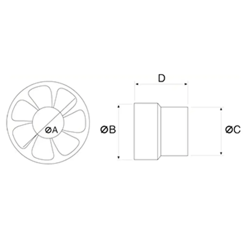 Ventilateur de Conduit en Ligne de 220V, Conduit de Ventilation de Plafond, Tuyau d'Extraction pour Fournitures d'Nik