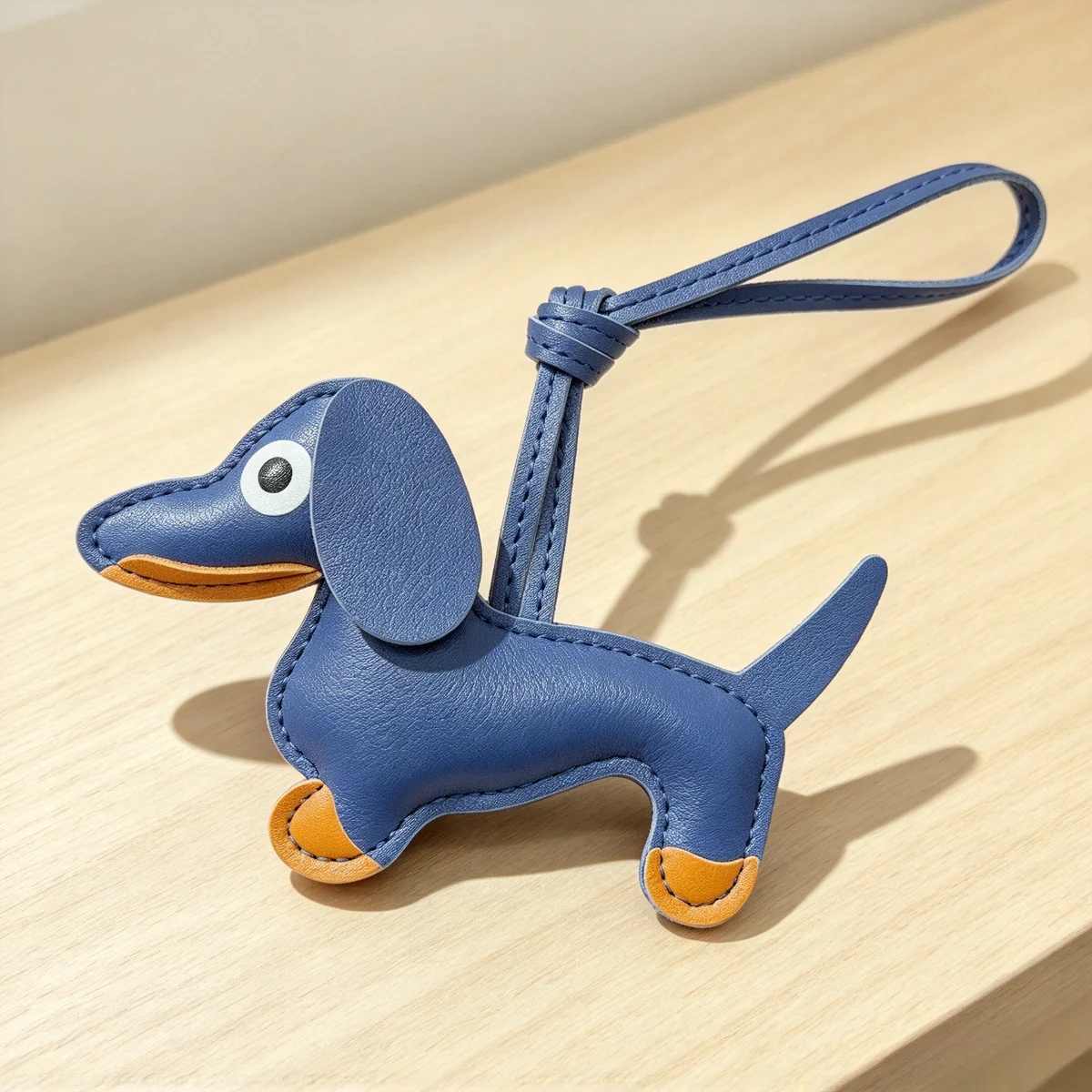 Dackel-Schlüsselanhänger aus PU-Leder, Welpen-Anhänger, Taschen-Charm für Damen, Rucksack, Handtasche, Autoschlüsselring, süßes koreanisches Valentinstagsgeschenk – Detail 13