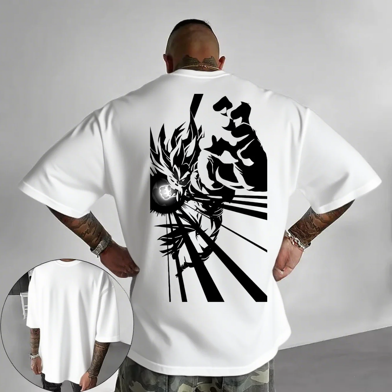 

Dragon Ball японского аниме 100% хлопок мужская уличная одежда Y2K Goku крутой принт мужская футболка для отдыха летняя рубашка модный топ большого размера