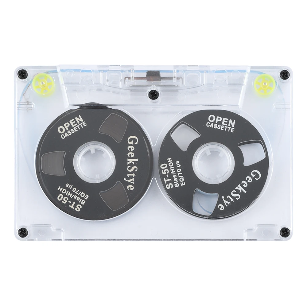 DIY Homemade Aluminum Reel Cassette Tape 45 Minute Blank Recording Tape Vintage Classic Metal Blank Magnetic Tapes Random Color