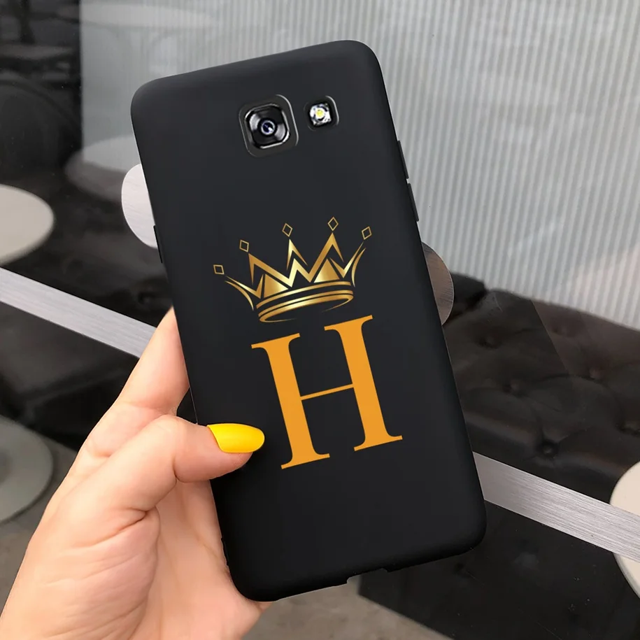 For Samsung Galaxy A5 2016 A510F Case Lovely Crown Letters Silicone Funda Shockproof Bumper For Samsung A5 2017 A520F Soft Shell