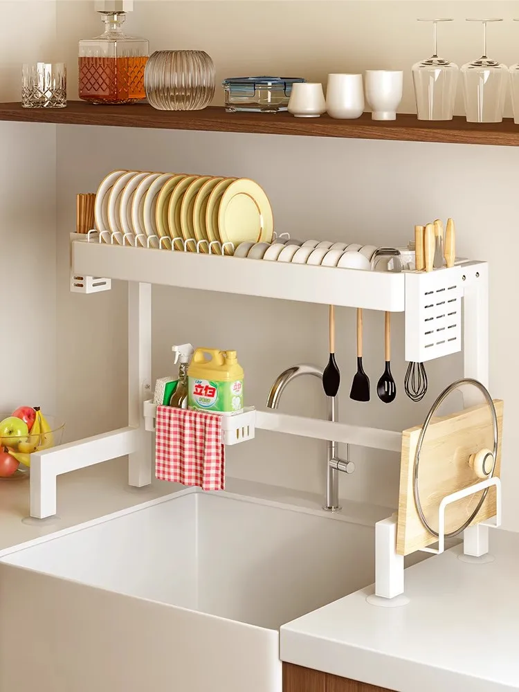 

Kitchen Sink Multi-Function Ra Bowl Di Draining elf Countertop Utensil Storage Holder Sink Bowl Plate Drng Ra