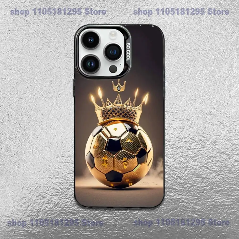 Football Sport Phone Case For iPhone 17,16,15,14,13,12,11,X,Mini,Pro,E,MAX Black Candy Matte Shockproof Cover #3