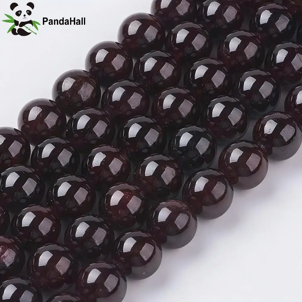 

PandaHall 5 Strands Natural Garnet Round Beads Strands, Dark Red Multiple Sizes 3mm 4mm 6mm 8mm 10mm for DIY Jewelry Making