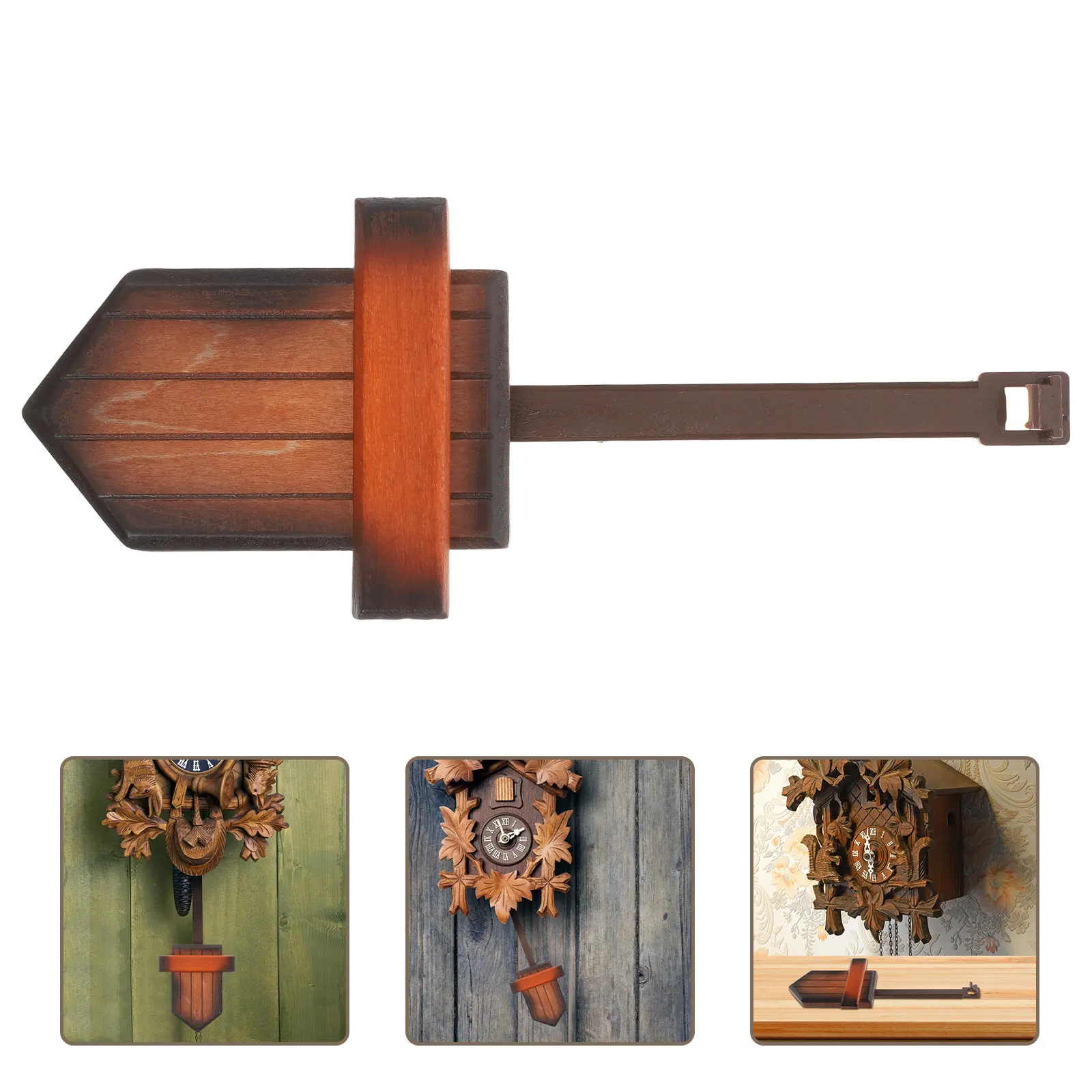 Cuckoo Clocks Pendulum Replacement Small Hand Carved Part for Wall Clock Repair DIY Clock Kit Pendulum Movement Accessories
