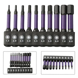 10Pcs Hex Head Wrench Drill Bit With Screwdrivers Bit Holder Set 1/4