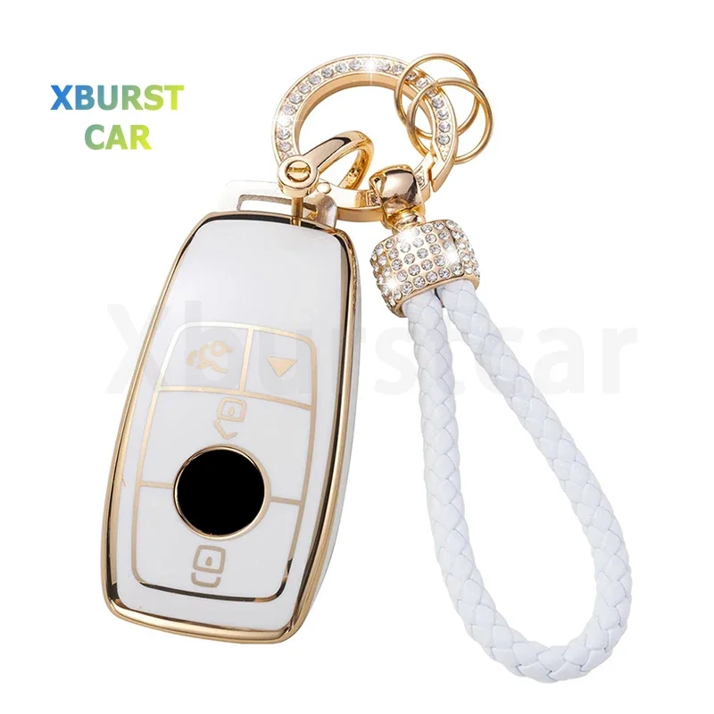 4 Buttons TPU Car Remote Key Cover Case Shell Fob For Mercedes Benz A C E S G GLS CLA Class W213 W177 W205 W222 X167 W176 AMG