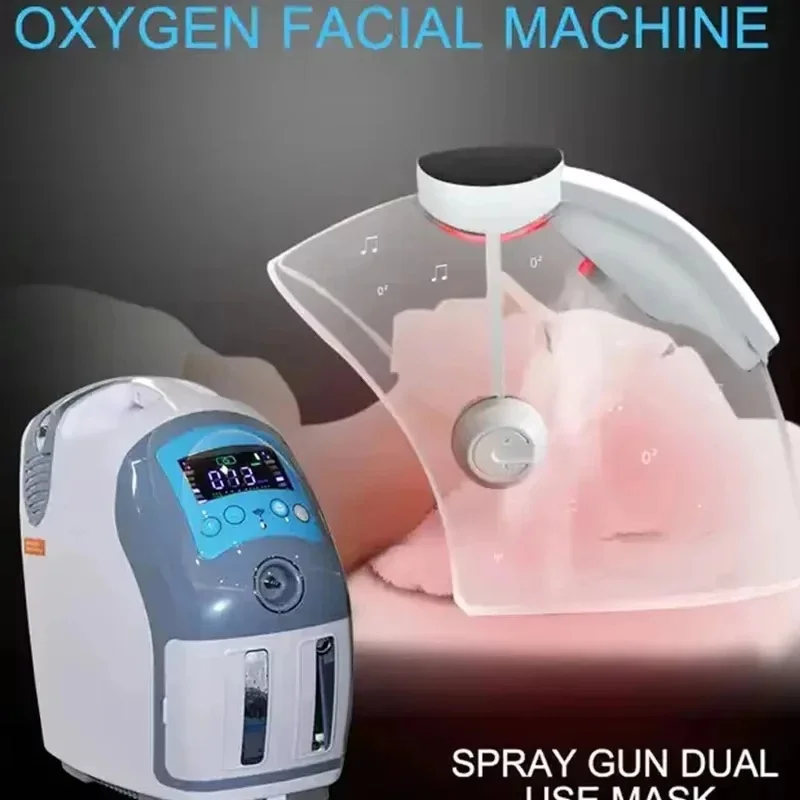 High Quality Oxgen Facial Machine Hyperbaric Spray Beauty O2derm Oxygen Facial Mask Dome Therapy Oxygen Infusion Facial Machine