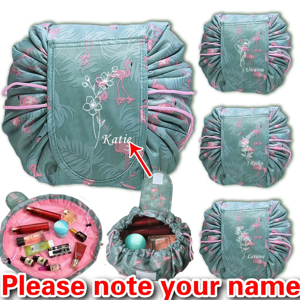 

Portable Travel Folding Cosmetic Storage Bag Lazy Drawstring Cosmetic Bag Female Travel Magic Bag
