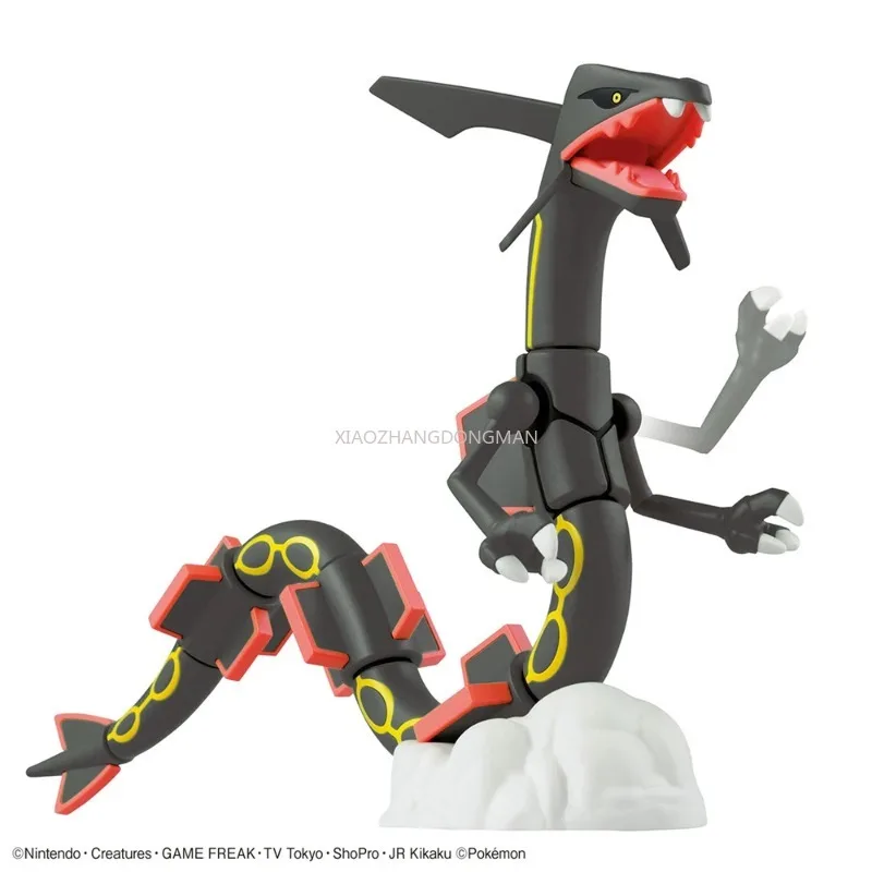 In Stock Original BANDAI S.H.Figuarts Pokemon Plamo Shiny Rayquaza Anime Model Toy Action Figure Toy Collection Gift