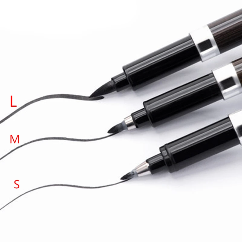 3PCS/Set Brush Pen Calligraphy Pen  Chinese Words Learning Stationery StudentArt DrawingMarker Pens School Supplies image 4