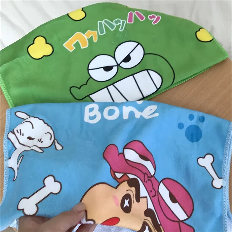 Crayon Shin-chan Cute Cartoon Waniyama San Printed Towel Kawaii Periphery Adorkable Bathroom Room Decoration Lovely Home Decor