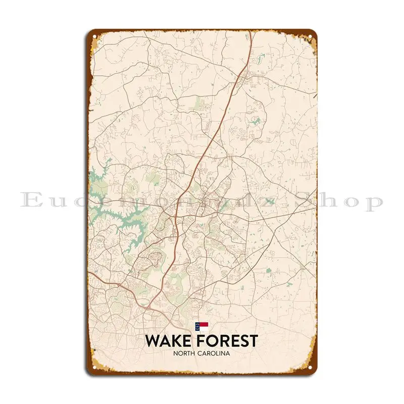 

Wake Forest NC Metal Sign Funny Decoration Garage Printed Wall Cave Tin Sign Poster