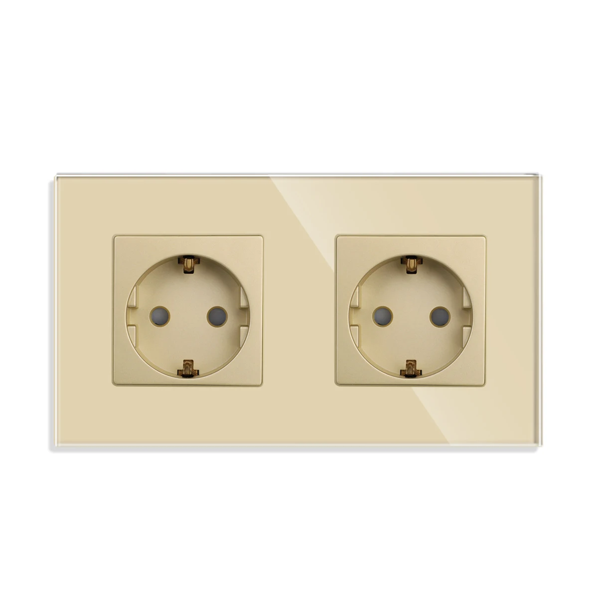 Bingoelec Gold Touch-schakelaar met stopcontacten met kristallen glazen paneellichtschakelaars en stopcontacten Home Improvement