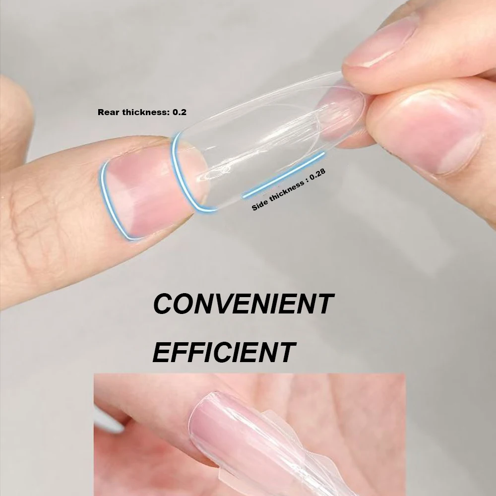  قوالب تمديد الأظافر الجديدة ذات الطبقات من تصميم ساندويتش، 15 مقاسًا من القالب العلوي السفلي قوالب بناء شبه منحرف لصالونات الأظافر #2