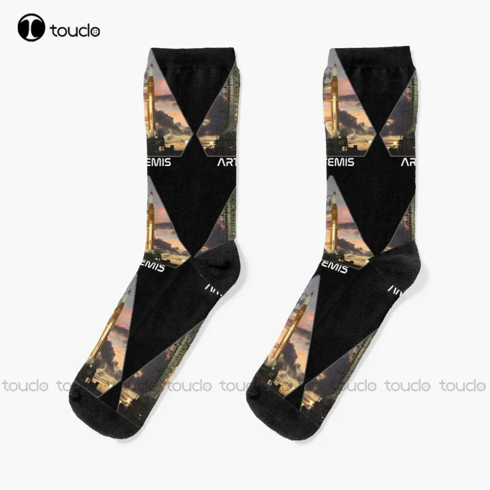 Artemis One Socks Tall Socks For Women High Quality Cute Elegant Lovely Kawaii Cartoon Sweet Cotton Sock Custom Gift New Popular