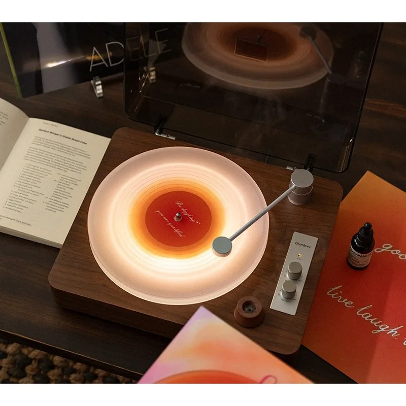 Bluetooth Speaker Aromatherapy Machine Christmas Gift Luminous Record Machine Birthday Gift Sound Phonograph