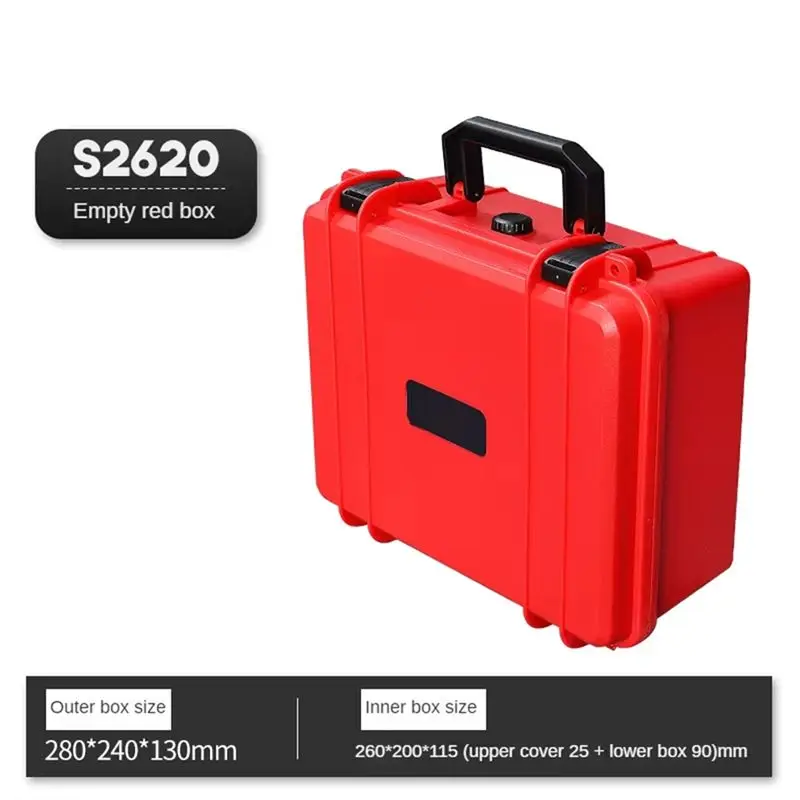 A20F-Portable Suitcase Thicken Plastic Hard Case Equipment Hardware Toolbox Large-Capacity Instrument Box With Sponge