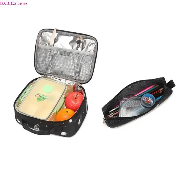 

C9GB Star Printed School Bag for Women Lunch Bag Large Capacity Backpack Travel Back