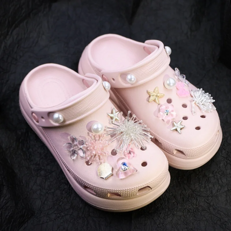 New Advanced Feeling Shoes Charms Set Removable Rhinestone Colorful  for Sandals Perfect Fashion Accessory for Xmas Gifts