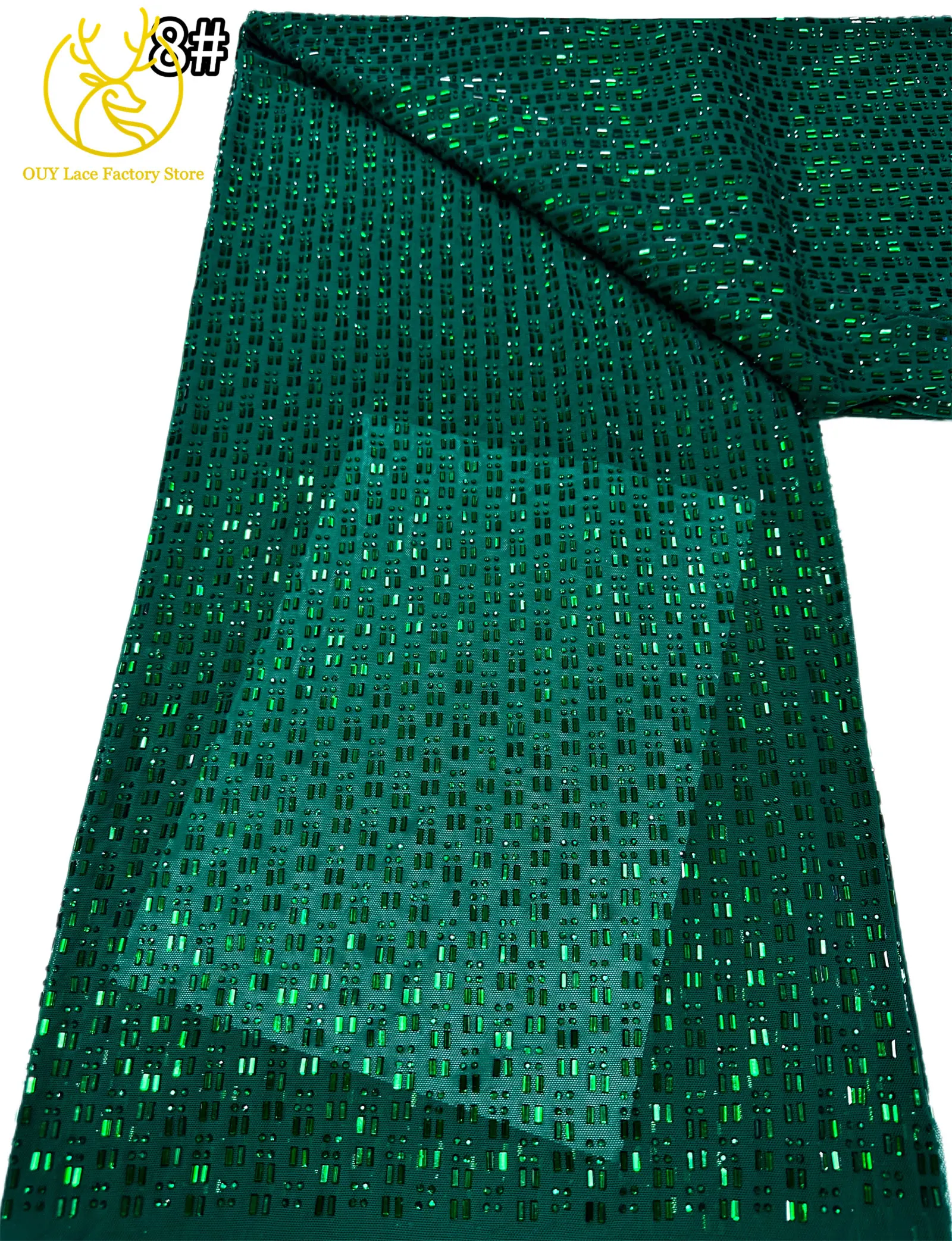 Königsblauer Österreichischer Glasdiamant-Stretch-Spitzenstoff Königlicher Luxus Französischer Tüll Afrikanischer Spitzenstoff für Brautkleider – Detail 17