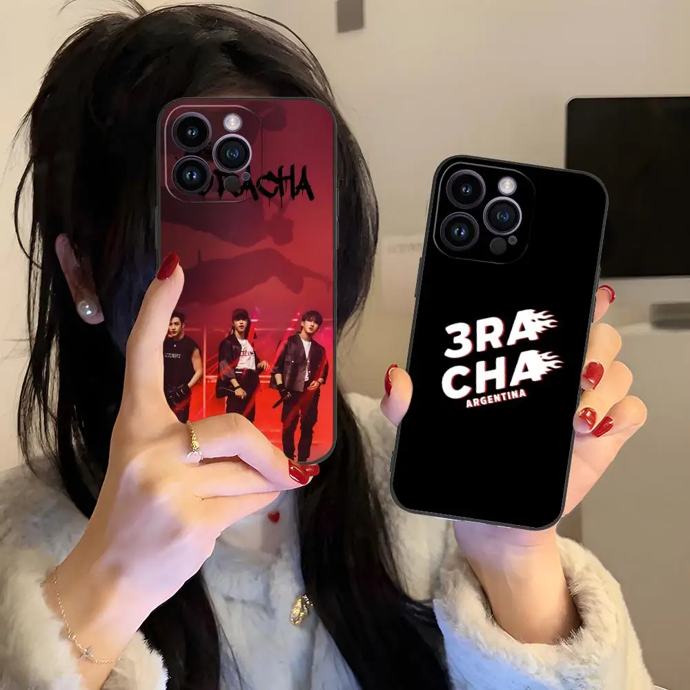 

Чехол для телефона KPOP 3RACHA для iPhone 16, 15, 14, 13, 12, 11 X XR XS 8 7 Pro Max Plus, мини-черный, для мобильных телефонов, смартфонов, красивый