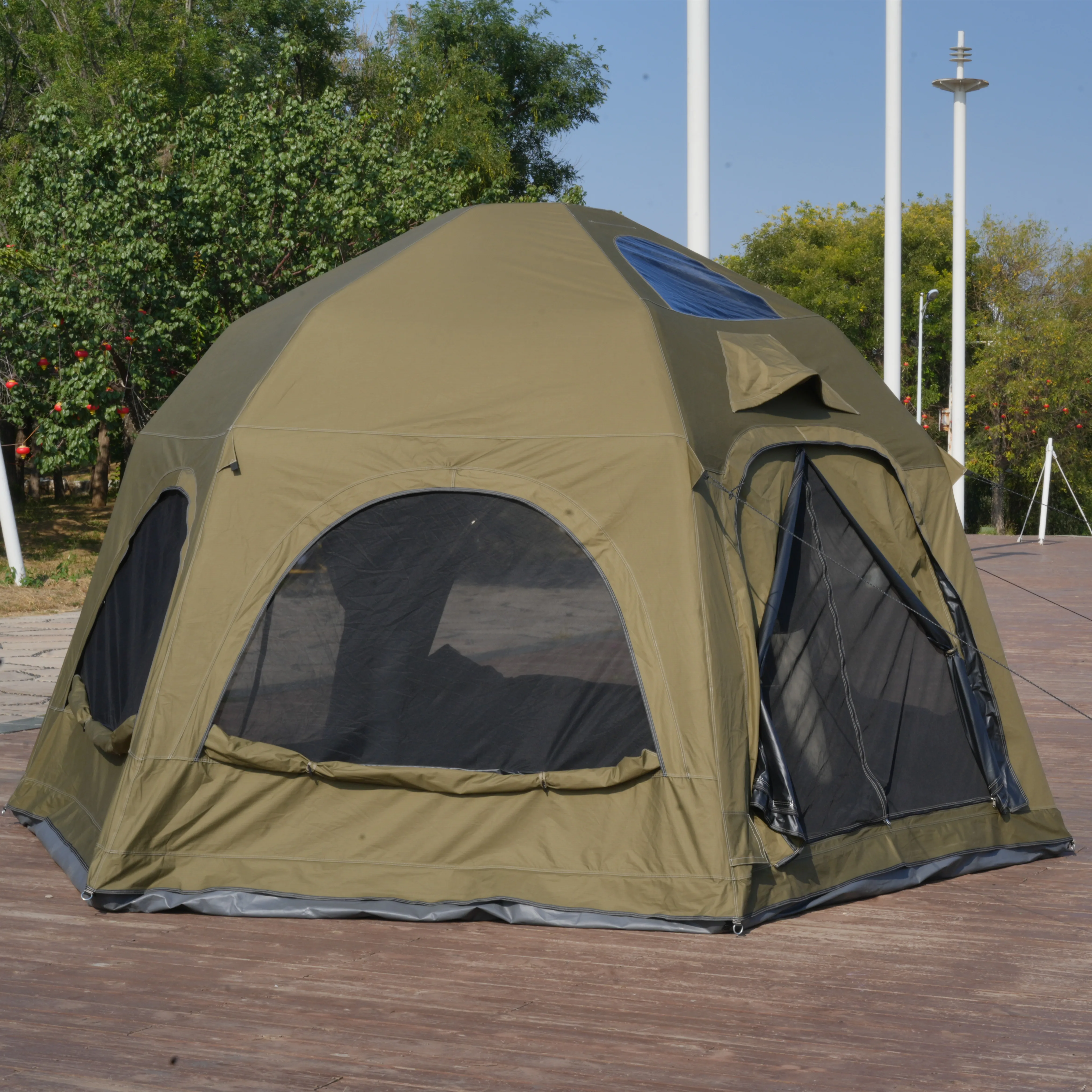 

Hot Sale Modern 4.5m Diameter Inflatable Ball Tent Four-Season Windproof Rainproof UV-Proof Outdoor Camping Gear for 4-6 Oxford