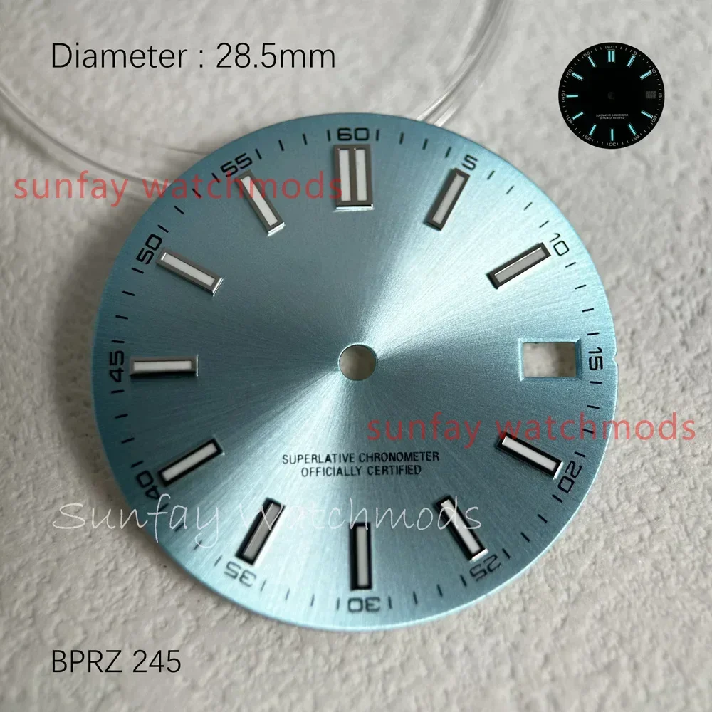 

28.5mm DATE JUST Sunburst Watch Dial NH35/36/4R/7S Movement Watchmods Customized Watch