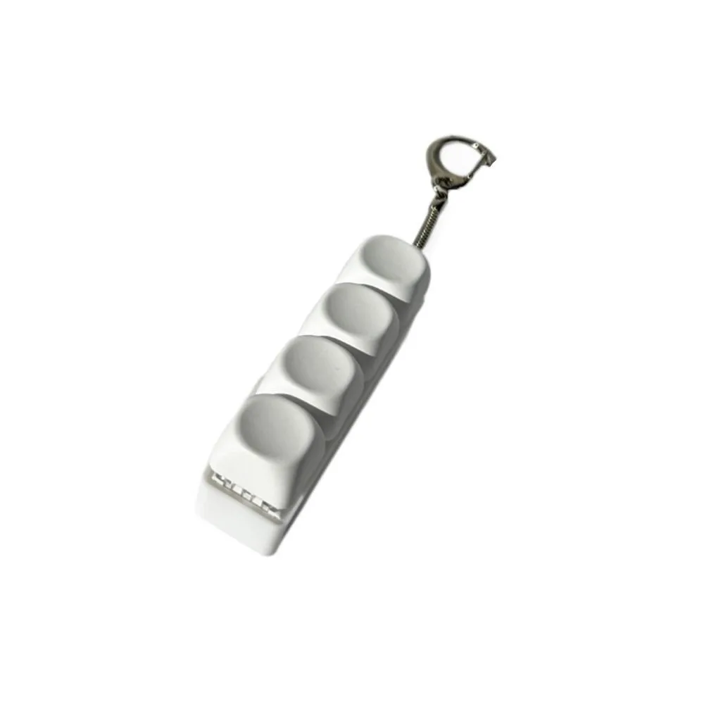 New DIY Keyboard Fidget Keychain Keycap Keys Button Clicker Toy Relief Stress 4/9Keys Finger Keyboard Cap Adult
