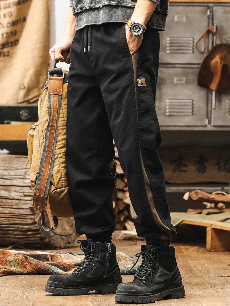 

Американские ретро лоскутные рабочие брюки мужские Fce свободные прямые новые уличные модные брендовые мужские повседневные брюки из дышащего хлопка...