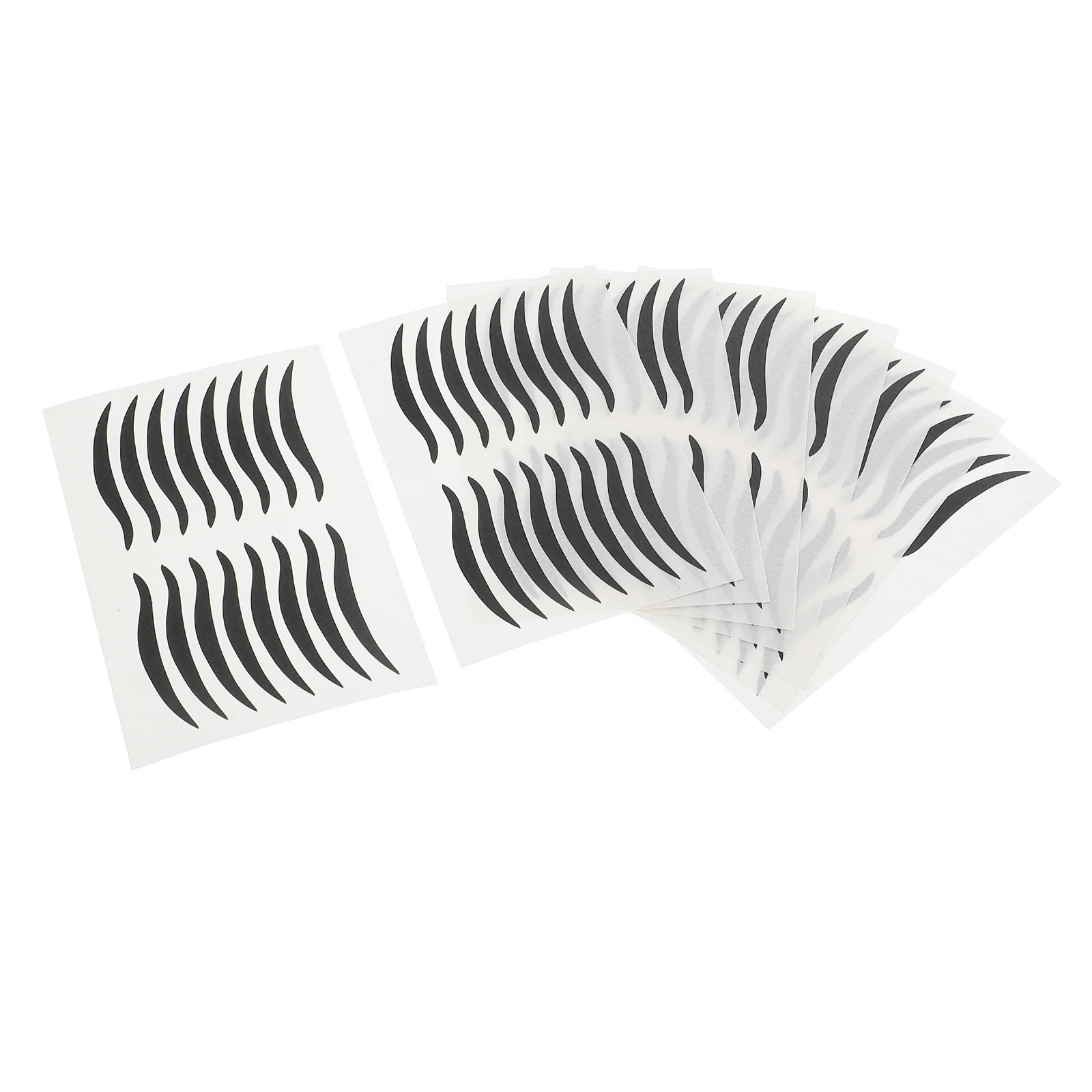 Adesivos de delineador preto 98x62mm, reutilizáveis, à prova d'água, maquiagem para os olhos, estêncil para festa noturna, performance de palco, delineador