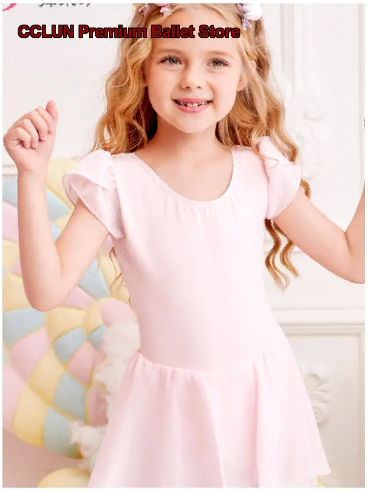 children's-girls-summer-short-sleeve-dance-skirt-dancing-outfit-clothing-girls-chinese-practice-short-sleeves-kids