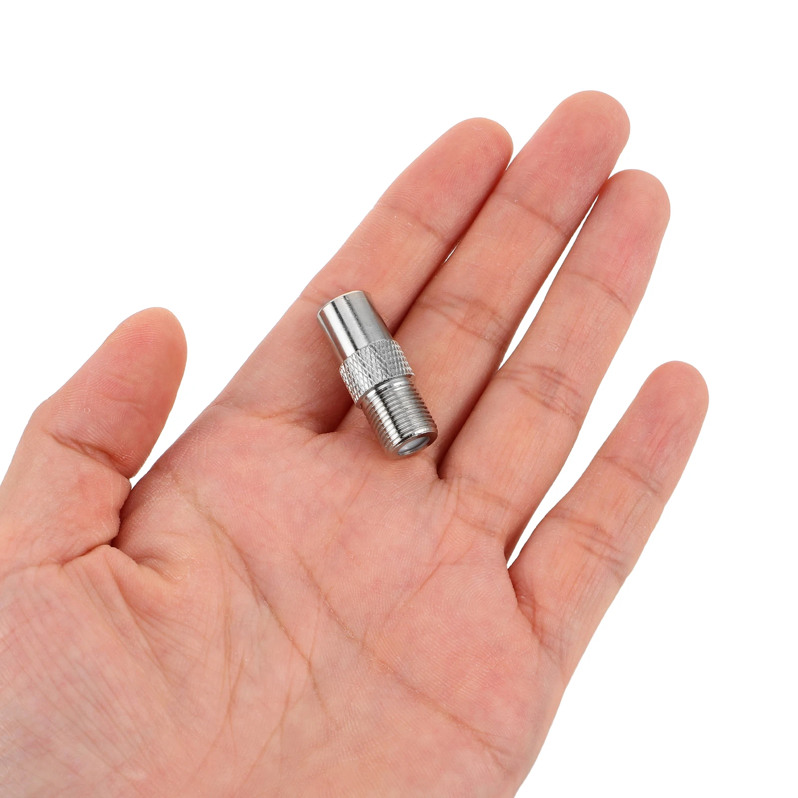 

10pcs Coax Coupler Female to Male Adapter Silver Plug Aerial Connectors F Coupler Coax Adapter Straight Connectors Durability