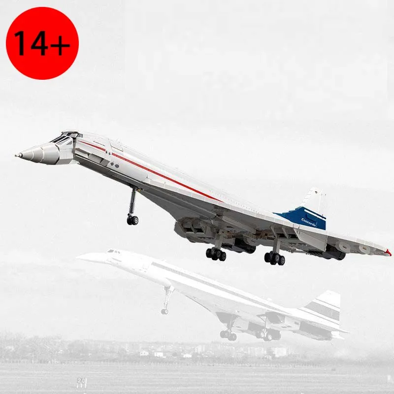 

2083 детали, масштаб 1:60, конструктор «Сверхзвуковой самолет», модель для самостоятельной сборки, креативный подарок для детей и взрослых