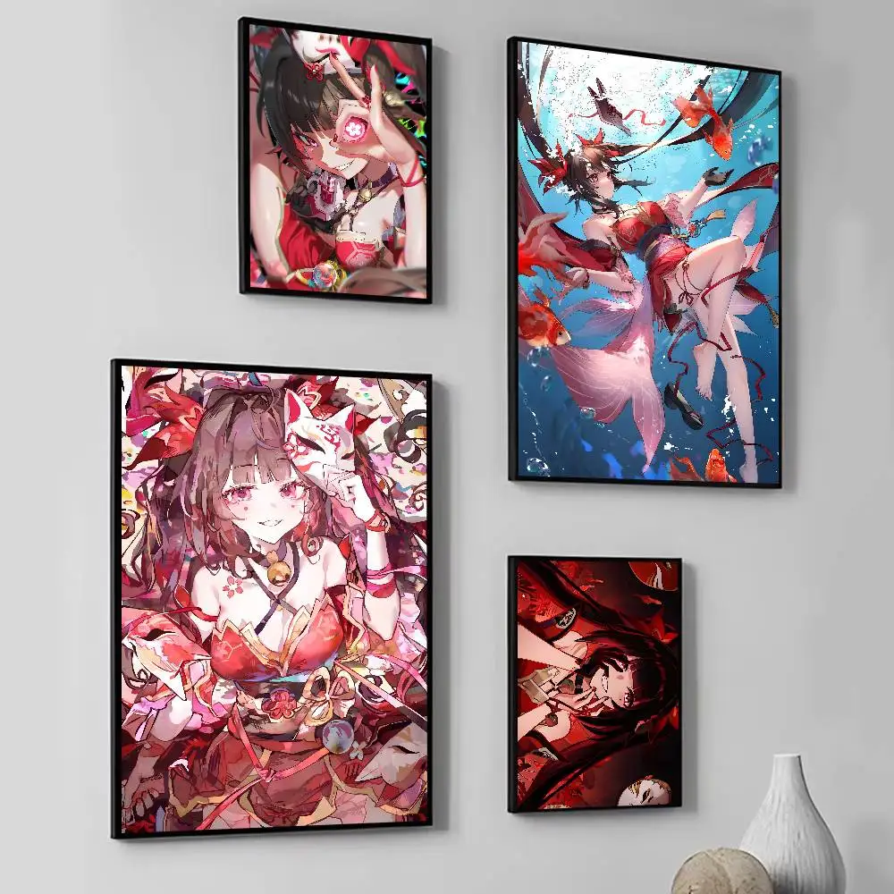 Game Honkai Star Rail Anime Girl Sparkle Poster Home Living Room Bedroom Bar Cafe Art Decor