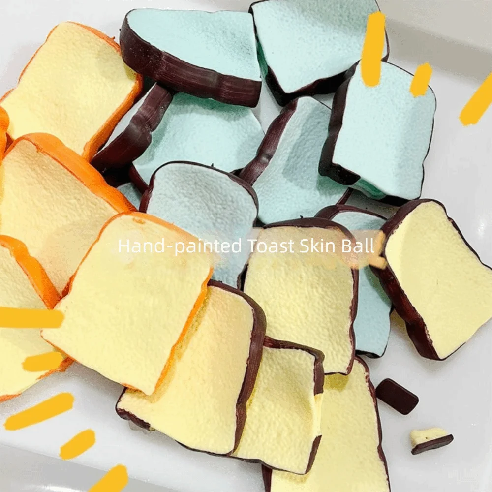Crispy Sound Toast Crunchy Squishy Hand Relax Handmade Crispy Toast Bread Pinch Cute Blocks Filled Squishy Student Prize