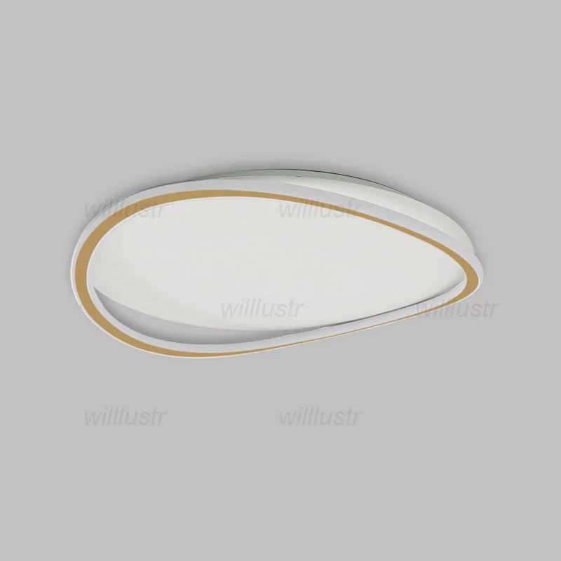 Creative Curved Metal Ceiling Lamp LED Silica Gel Platfond Light Luxury Hotel Cafe Living Dining Bedroom Round Lighting