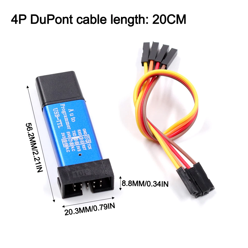 STC Full Series MCU Automatic Programmer Cold Start Free Download/USB to TTL STM8 STM32 ST Simulator Download Cable Programmer