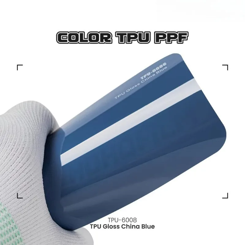 

1.52X3M self-healing anti-scratch TPU gloss blue PPF car paint protective film Tpu Ppf