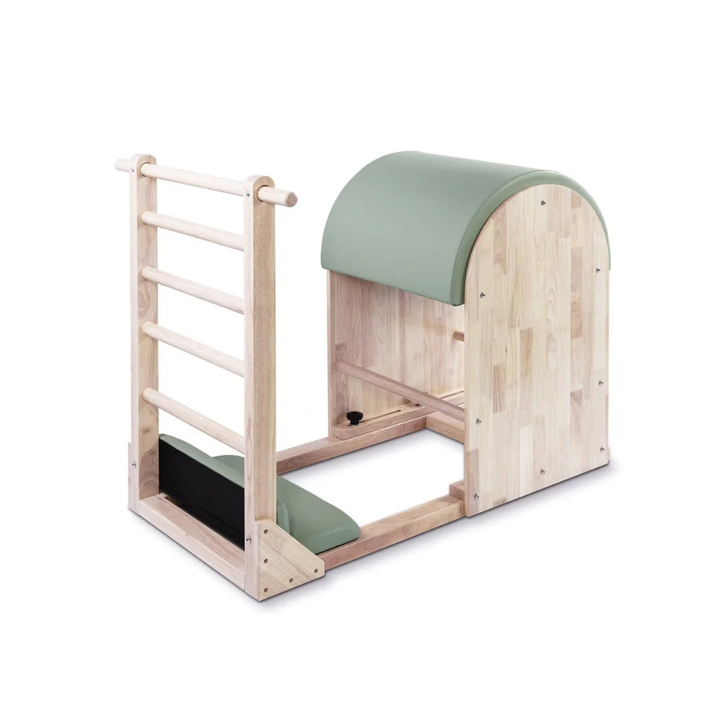 Multifunctional Oak Wood Pilates Ladder Barrel, Fitness Equipment for Home Yoga & Studio Body Training