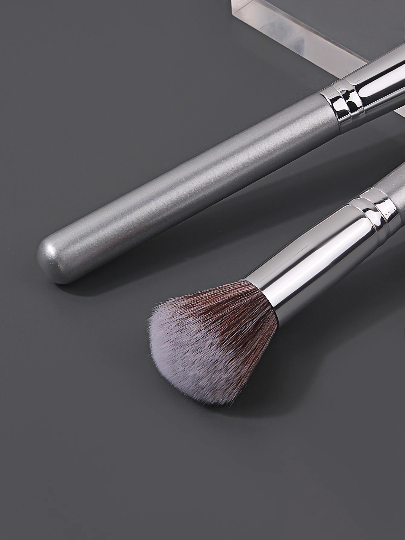 1 piece silver loose brush setting honey brush beginner's wooden handle soft bristle portable makeup brush beauty tool